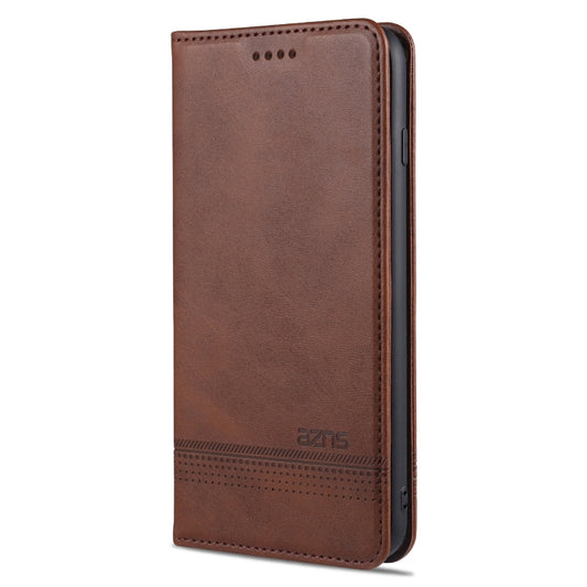 Horizontal flip wallet case for iPhone 6 Plus featuring magnetic closure and texture