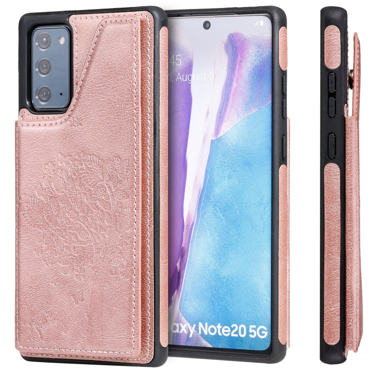 Cat Tree Embossing Pattern Shockproof Protective Case with Card Slots & Photo Frame & Holder, For iPhone 12 mini, For iPhone 12 / 12 Pro, For iPhone 12 Pro Max, For Samsung Galaxy Note20