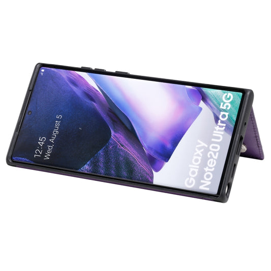 Durable shockproof Galaxy Note20 Ultra case with card slot storage and photo display frame