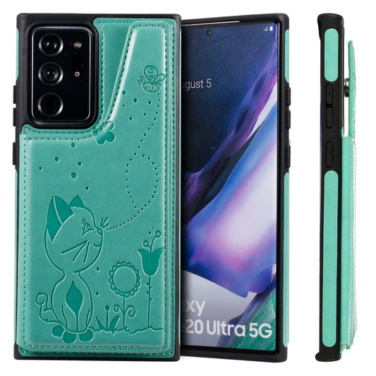 Cat Bee embossed protective case for Samsung Galaxy Note20 Ultra with card slots