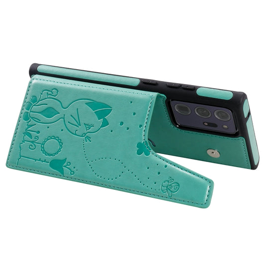 Durable shockproof case for Samsung Galaxy Note20 Ultra, cat bee embossed design