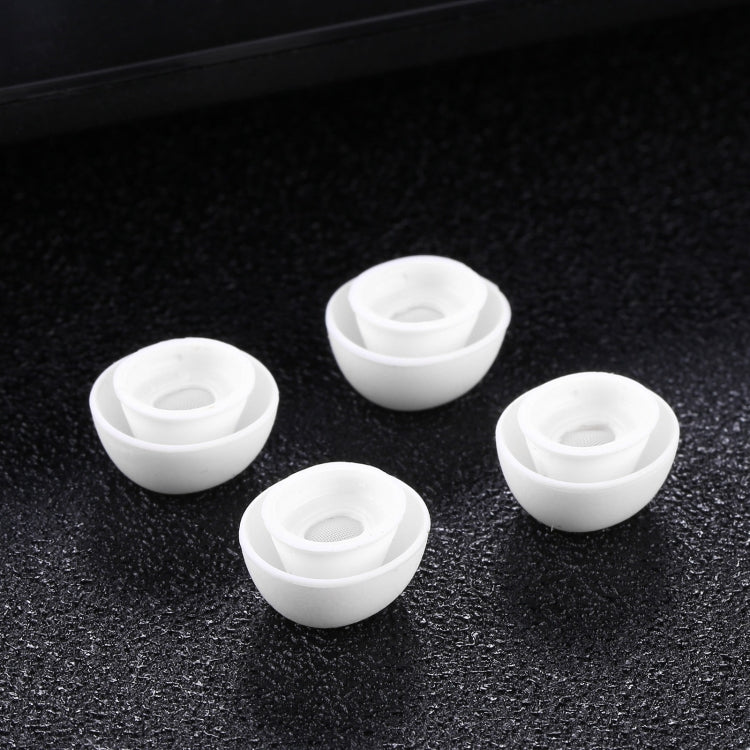 2 paires d'embouts en silicone souple avec filet pour écouteurs AirPods, tailles S, M, L