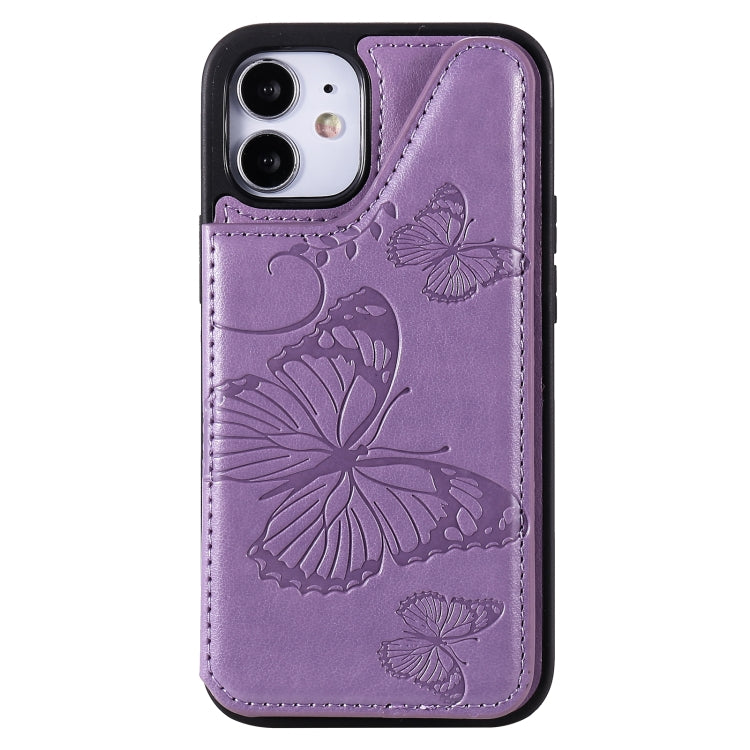 Butterfly Embossing Pattern Shockproof Protective Case with Holder & Card Slots & Photo Frame, For iPhone 12 mini, For iPhone 12 / 12 Pro, For iPhone 12 Pro Max