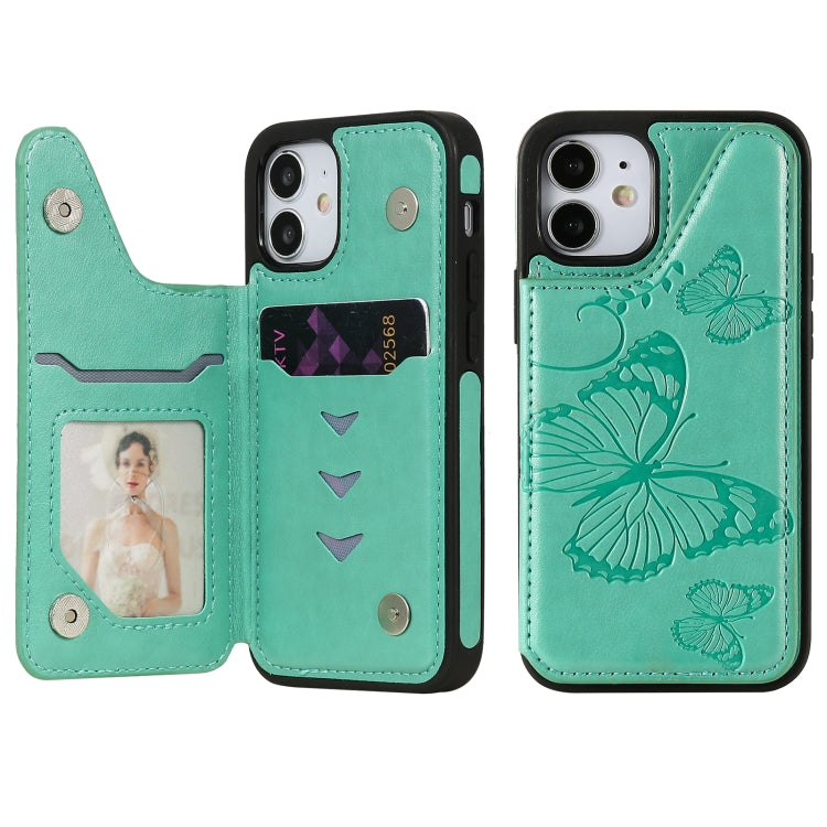 Butterfly Embossing Pattern Shockproof Protective Case with Holder & Card Slots & Photo Frame, For iPhone 12 mini, For iPhone 12 / 12 Pro, For iPhone 12 Pro Max