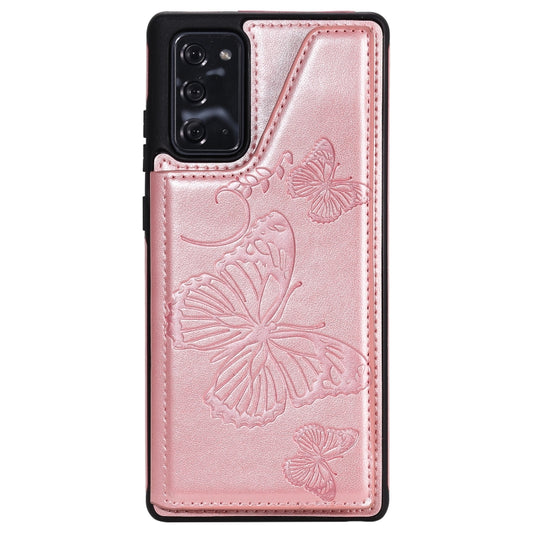 Shockproof Galaxy Note20 Ultra case featuring raised butterfly pattern design