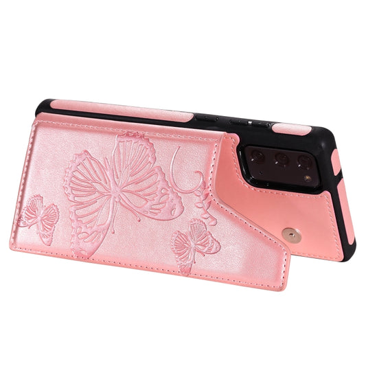 Butterfly pattern Samsung Galaxy Note20 case with reinforced corner protection
