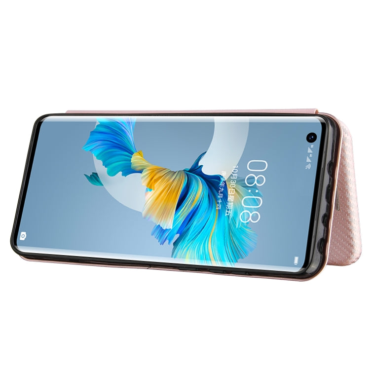Carbon Fiber Texture Magnetic Horizontal Flip TPU + PC + PU Leather Case with Card Slot, For Huawei Mate 40, For LG K52 / K62, For vivo V20 Pro 5G, For Samsung Galaxy S21 Ultra 5G