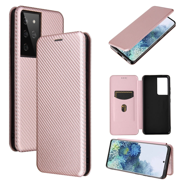Carbon Fiber Texture Magnetic Horizontal Flip TPU + PC + PU Leather Case with Card Slot, For Huawei Mate 40, For LG K52 / K62, For vivo V20 Pro 5G, For Samsung Galaxy S21 Ultra 5G