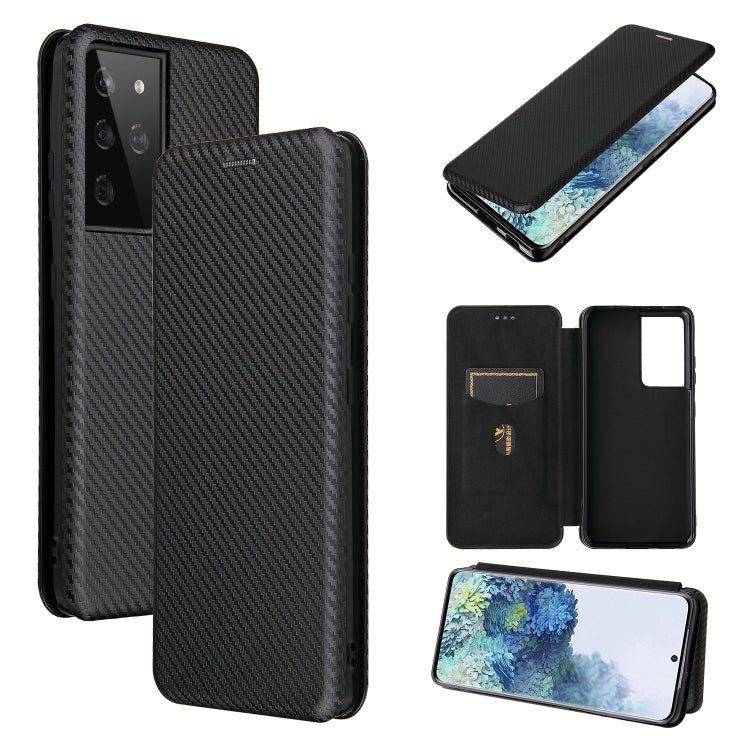 Carbon Fiber Texture Magnetic Horizontal Flip TPU + PC + PU Leather Case with Card Slot, For Huawei Mate 40, For LG K52 / K62, For vivo V20 Pro 5G, For Samsung Galaxy S21 Ultra 5G