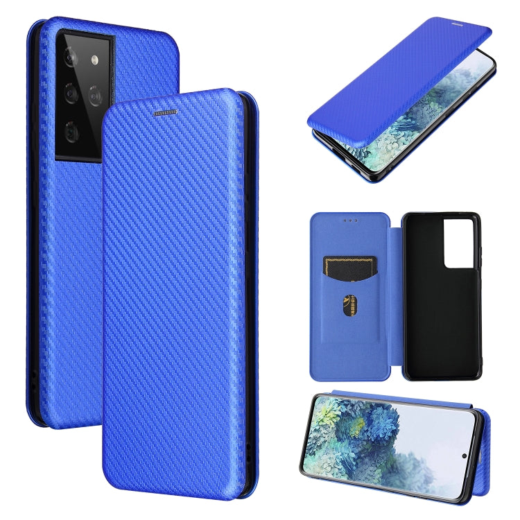 Carbon Fiber Texture Magnetic Horizontal Flip TPU + PC + PU Leather Case with Card Slot, For Huawei Mate 40, For LG K52 / K62, For vivo V20 Pro 5G, For Samsung Galaxy S21 Ultra 5G