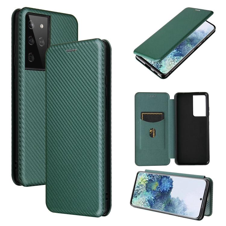 Carbon Fiber Texture Magnetic Horizontal Flip TPU + PC + PU Leather Case with Card Slot, For Huawei Mate 40, For LG K52 / K62, For vivo V20 Pro 5G, For Samsung Galaxy S21 Ultra 5G