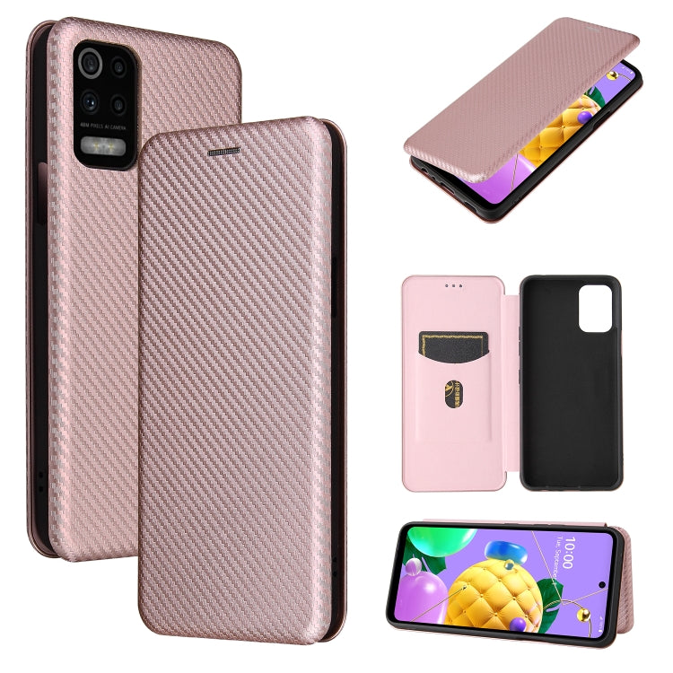 Carbon Fiber Texture Magnetic Horizontal Flip TPU + PC + PU Leather Case with Card Slot, For Huawei Mate 40, For LG K52 / K62, For vivo V20 Pro 5G, For Samsung Galaxy S21 Ultra 5G