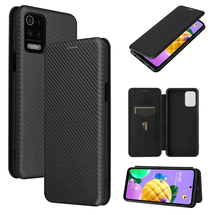 Carbon Fiber Texture Magnetic Horizontal Flip TPU + PC + PU Leather Case with Card Slot, For Huawei Mate 40, For LG K52 / K62, For vivo V20 Pro 5G, For Samsung Galaxy S21 Ultra 5G