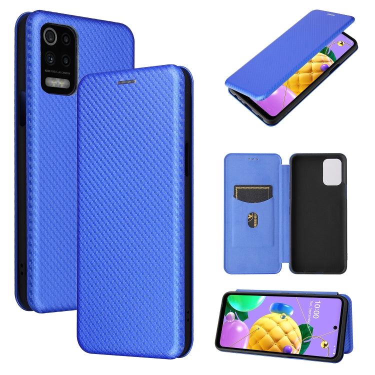Carbon Fiber Texture Magnetic Horizontal Flip TPU + PC + PU Leather Case with Card Slot, For Huawei Mate 40, For LG K52 / K62, For vivo V20 Pro 5G, For Samsung Galaxy S21 Ultra 5G