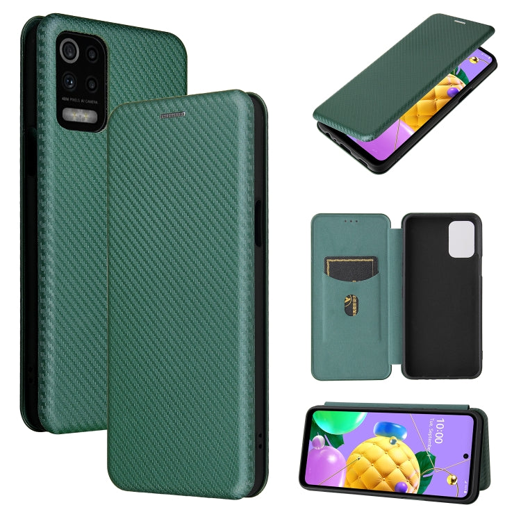 Carbon Fiber Texture Magnetic Horizontal Flip TPU + PC + PU Leather Case with Card Slot, For Huawei Mate 40, For LG K52 / K62, For vivo V20 Pro 5G, For Samsung Galaxy S21 Ultra 5G