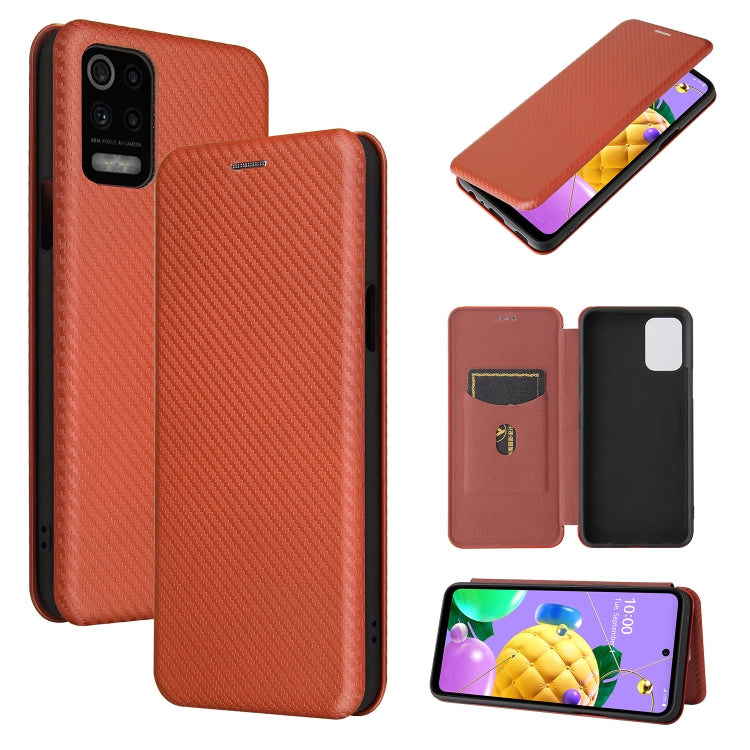 Carbon Fiber Texture Magnetic Horizontal Flip TPU + PC + PU Leather Case with Card Slot, For Huawei Mate 40, For LG K52 / K62, For vivo V20 Pro 5G, For Samsung Galaxy S21 Ultra 5G