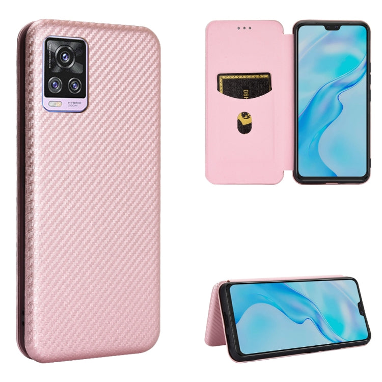 Carbon Fiber Texture Magnetic Horizontal Flip TPU + PC + PU Leather Case with Card Slot, For Huawei Mate 40, For LG K52 / K62, For vivo V20 Pro 5G, For Samsung Galaxy S21 Ultra 5G
