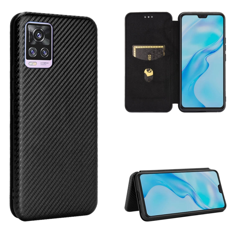 Carbon Fiber Texture Magnetic Horizontal Flip TPU + PC + PU Leather Case with Card Slot, For Huawei Mate 40, For LG K52 / K62, For vivo V20 Pro 5G, For Samsung Galaxy S21 Ultra 5G