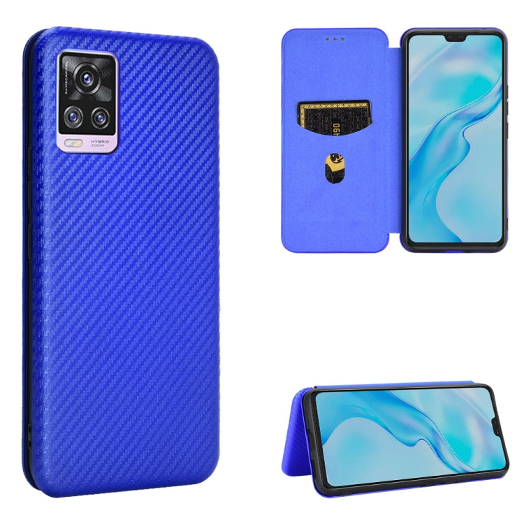 Carbon Fiber Texture Magnetic Horizontal Flip TPU + PC + PU Leather Case with Card Slot, For Huawei Mate 40, For LG K52 / K62, For vivo V20 Pro 5G, For Samsung Galaxy S21 Ultra 5G