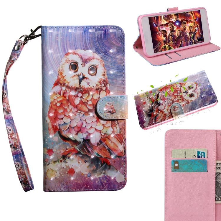 3D Painted Pattern Horizontal Flip TPU + PU Leather Case with Holder & Card Slots & Wallet & Lanyard, For Motorola Moto G9 Play, For Motorola Moto G9 Plus