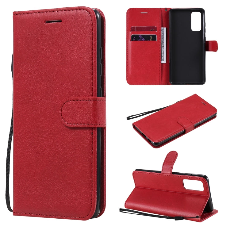 Solid Color Horizontal Flip Protective Leather Case with Holder & Card Slots & Wallet & Photo Frame & Lanyard, For Samsung Galaxy M51, For Samsung Galaxy S20 Lite / S20 FE 5G / S20 Fan Edition