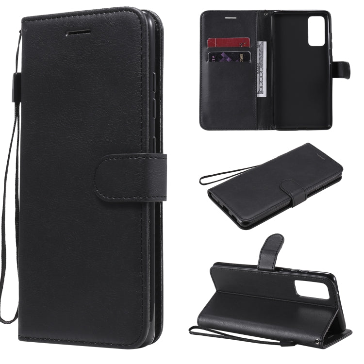 Solid Color Horizontal Flip Protective Leather Case with Holder & Card Slots & Wallet & Photo Frame & Lanyard, For Samsung Galaxy M51, For Samsung Galaxy S20 Lite / S20 FE 5G / S20 Fan Edition