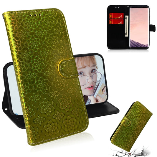 Galaxy S8 S9 Plus leather flip case with magnetic buckle and card slots