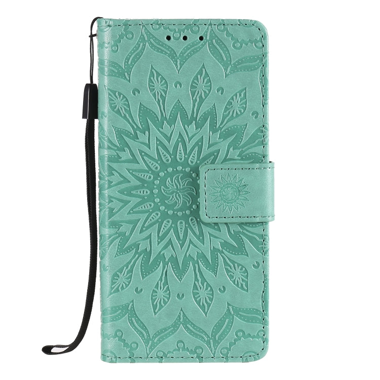 Pressed Printing Sunflower Pattern Horizontal Flip PU Leather Case with Holder & Card Slots & Wallet & Lanyard, For Samsung Galaxy A01 Core, For Samsung Galaxy A01(US Version), For Samsung Galaxy A11(US Version)