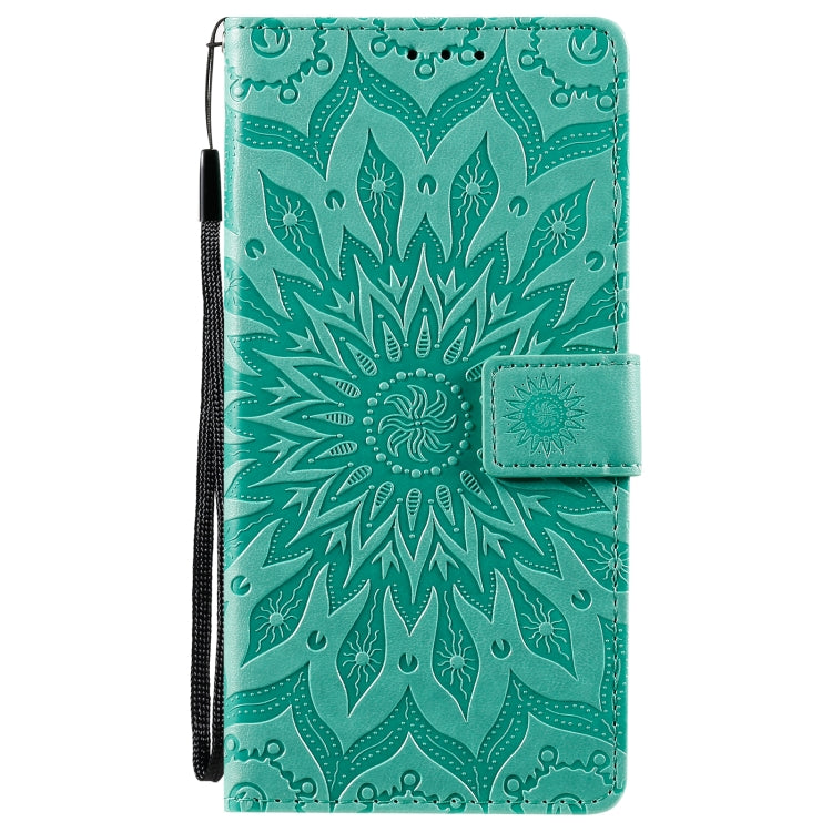 Pressed Printing Sunflower Pattern Horizontal Flip PU Leather Case with Holder & Card Slots & Wallet & Lanyard, For Samsung Galaxy A21(US Version), For Samsung Galaxy M01, For Samsung Galaxy M31s