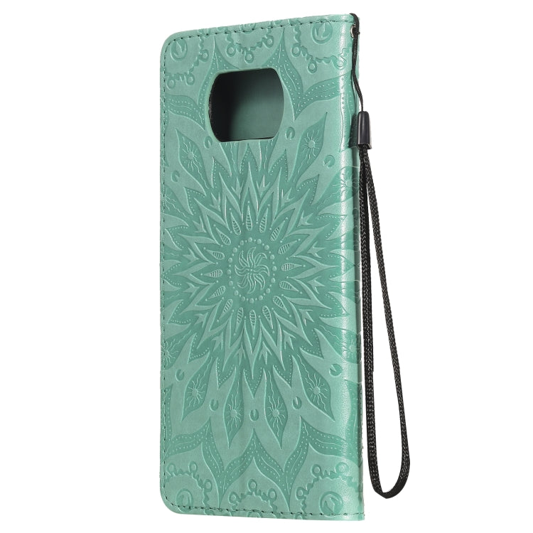 Pressed Printing Sunflower Pattern Horizontal Flip PU Leather Case with Holder & Card Slots & Wallet & Lanyard, For Xiaomi Poco X3 NFC, For OnePlus Nord