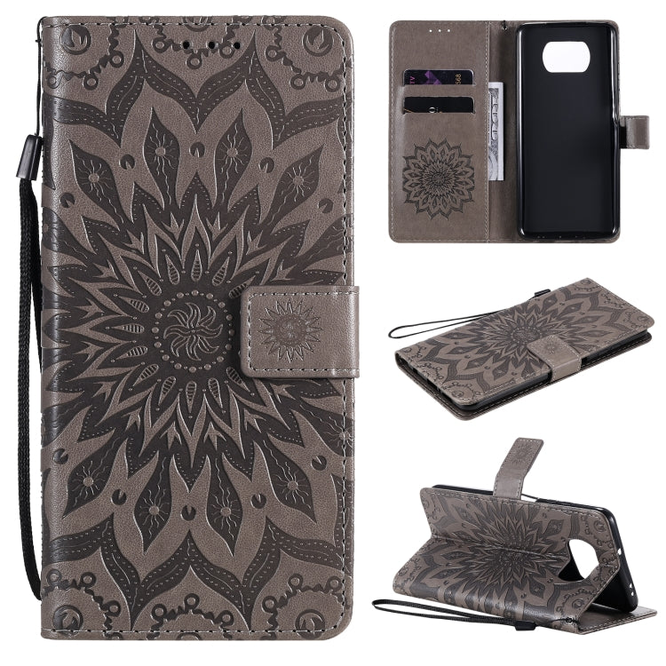 Pressed Printing Sunflower Pattern Horizontal Flip PU Leather Case with Holder & Card Slots & Wallet & Lanyard, For Xiaomi Poco X3 NFC, For OnePlus Nord