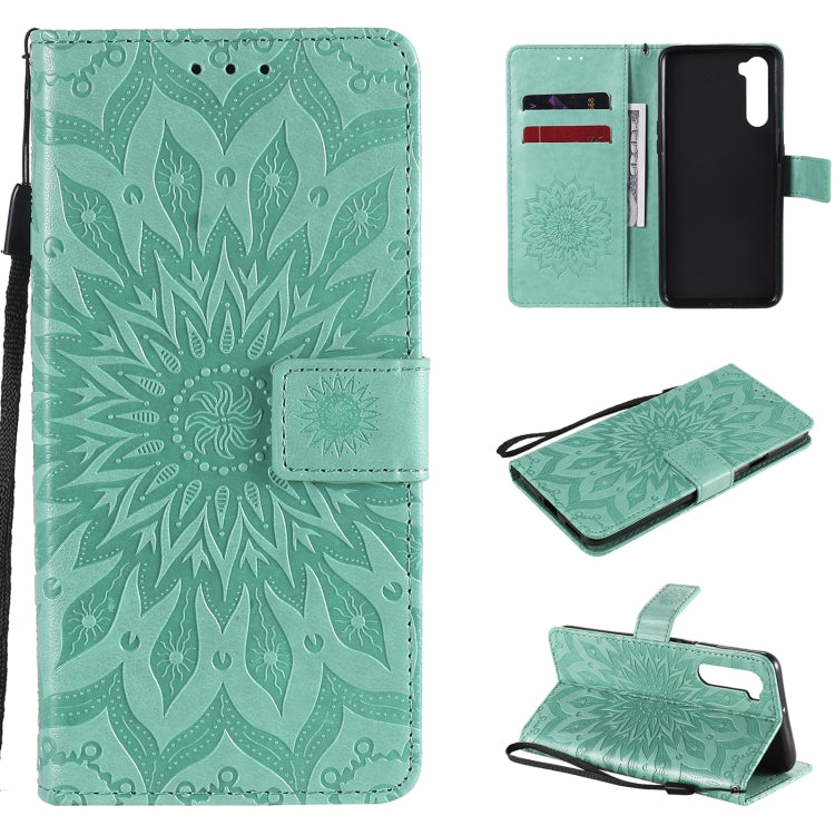 Pressed Printing Sunflower Pattern Horizontal Flip PU Leather Case with Holder & Card Slots & Wallet & Lanyard, For Xiaomi Poco X3 NFC, For OnePlus Nord