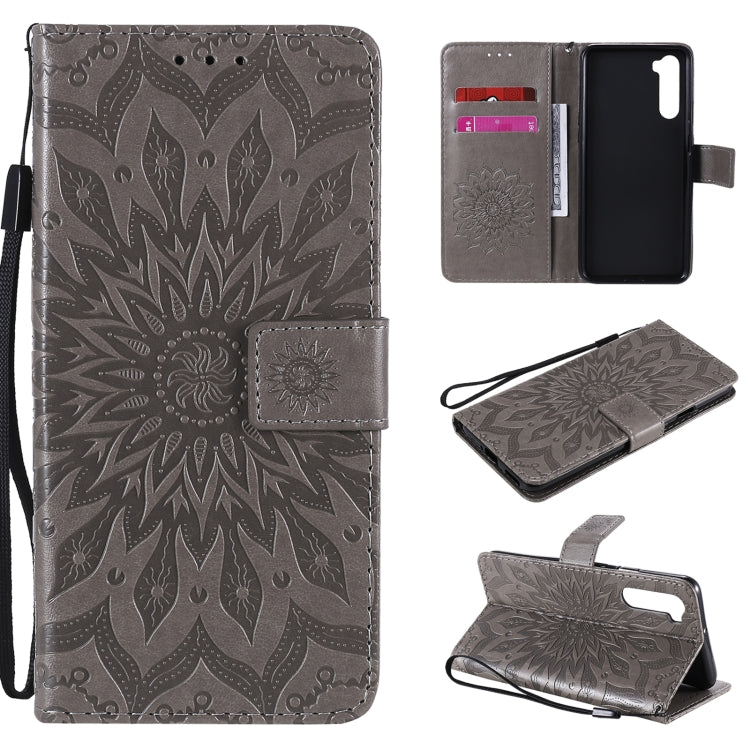 Pressed Printing Sunflower Pattern Horizontal Flip PU Leather Case with Holder & Card Slots & Wallet & Lanyard, For Xiaomi Poco X3 NFC, For OnePlus Nord