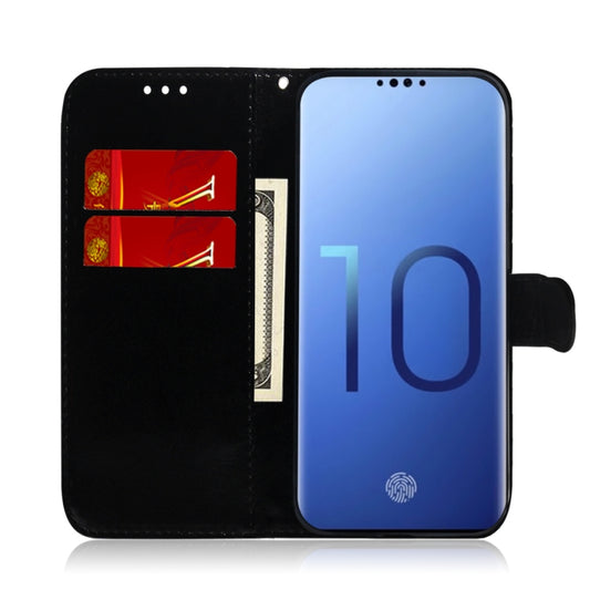 Colorful Galaxy S10e protective case showing card slot compartments and design