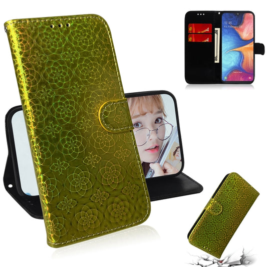 Galaxy A10e A20e leather flip case with magnetic buckle and card slots