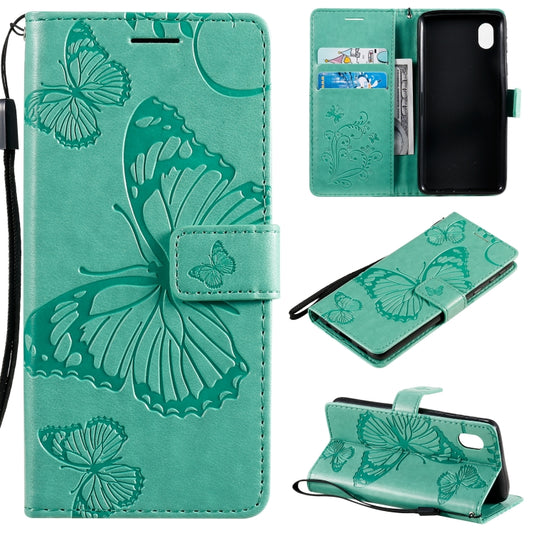 3D embossed butterfly leather flip case for Samsung Galaxy A01 Core with card slots