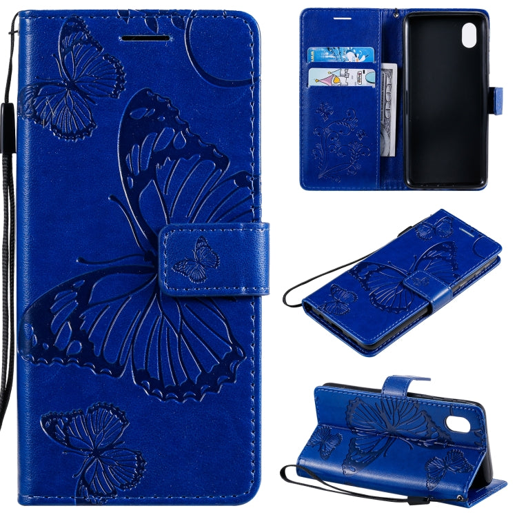 3D Butterflies Embossing Pattern Horizontal Flip Leather Case with Holder & Card Slot & Wallet, For Samsung Galaxy A01 Core, For Samsung Galaxy A01, For Samsung Galaxy M01