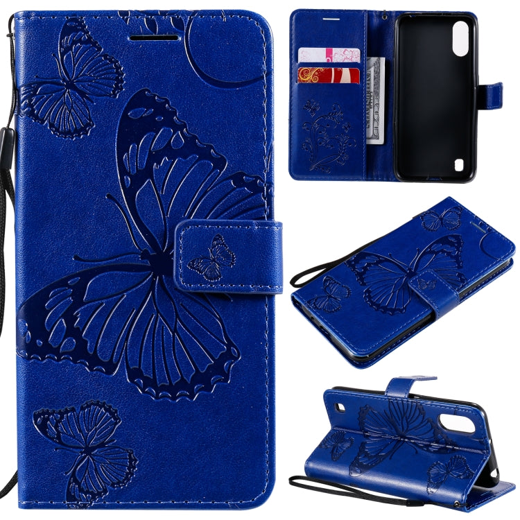 3D Butterflies Embossing Pattern Horizontal Flip Leather Case with Holder & Card Slot & Wallet, For Samsung Galaxy A01 Core, For Samsung Galaxy A01, For Samsung Galaxy M01