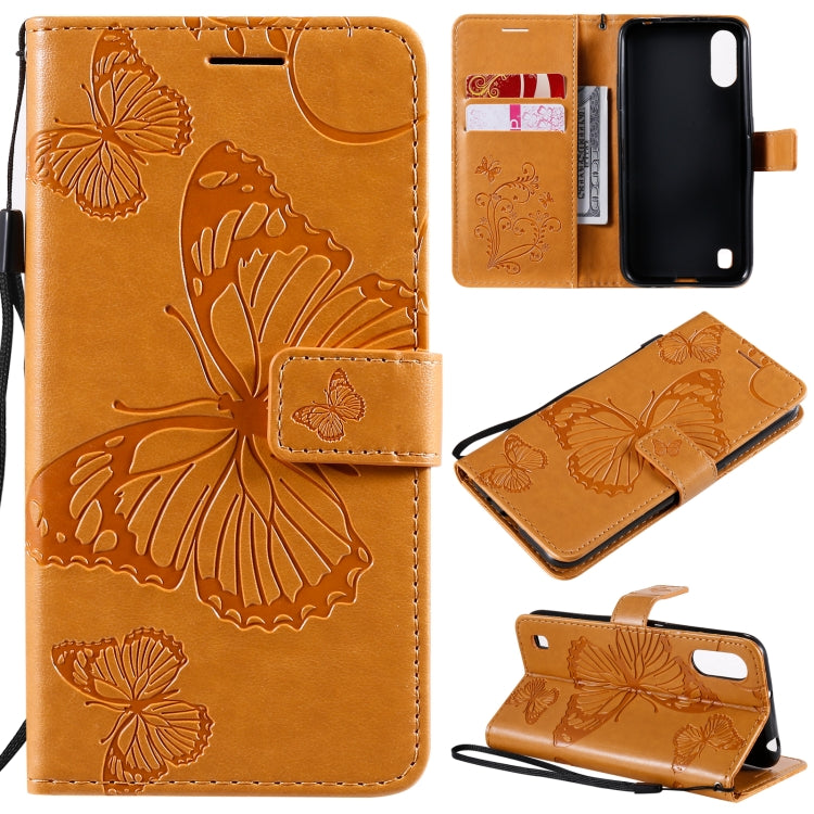 3D Butterflies Embossing Pattern Horizontal Flip Leather Case with Holder & Card Slot & Wallet, For Samsung Galaxy A01 Core, For Samsung Galaxy A01, For Samsung Galaxy M01