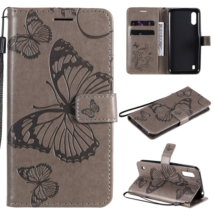 3D Butterflies Embossing Pattern Horizontal Flip Leather Case with Holder & Card Slot & Wallet, For Samsung Galaxy A01 Core, For Samsung Galaxy A01, For Samsung Galaxy M01