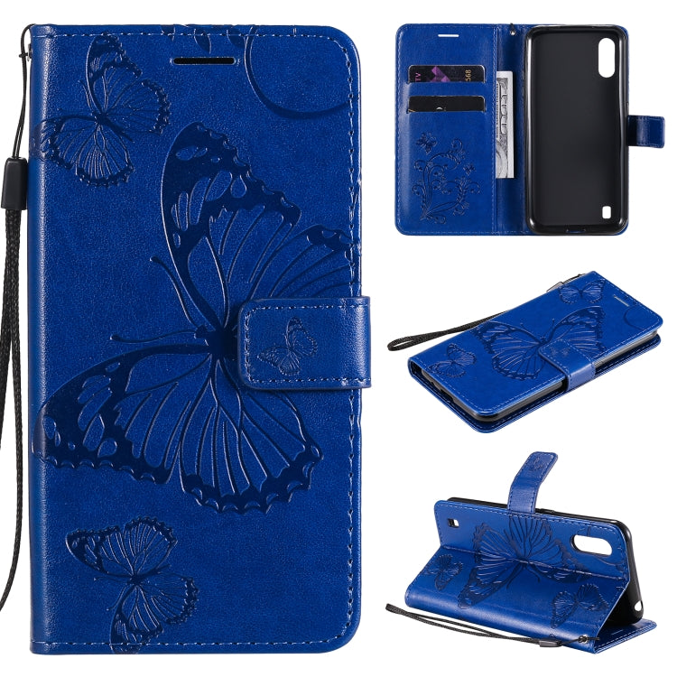 3D Butterflies Embossing Pattern Horizontal Flip Leather Case with Holder & Card Slot & Wallet, For Samsung Galaxy A01 Core, For Samsung Galaxy A01, For Samsung Galaxy M01