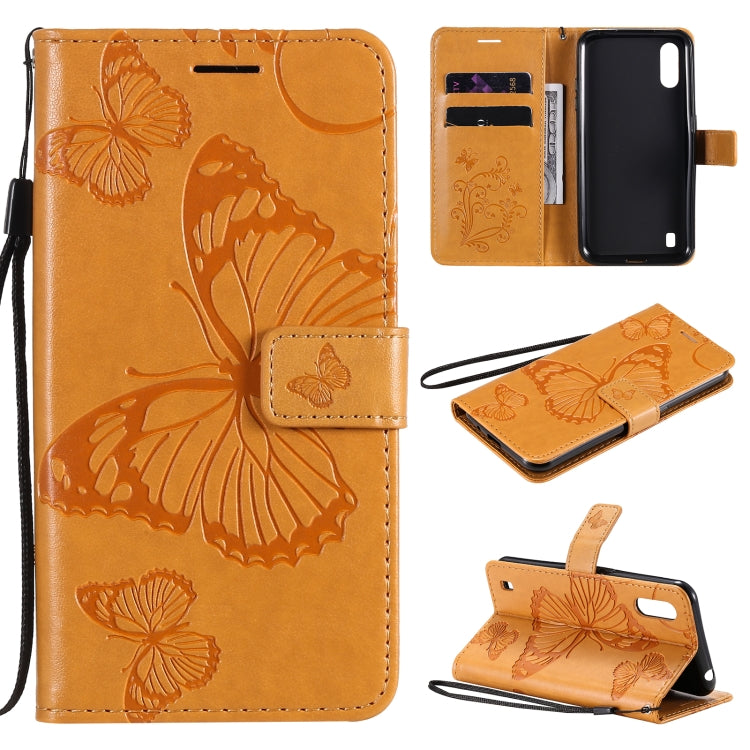 3D Butterflies Embossing Pattern Horizontal Flip Leather Case with Holder & Card Slot & Wallet, For Samsung Galaxy A01 Core, For Samsung Galaxy A01, For Samsung Galaxy M01