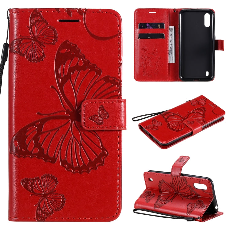 3D Butterflies Embossing Pattern Horizontal Flip Leather Case with Holder & Card Slot & Wallet, For Samsung Galaxy A01 Core, For Samsung Galaxy A01, For Samsung Galaxy M01