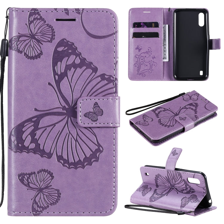 3D Butterflies Embossing Pattern Horizontal Flip Leather Case with Holder & Card Slot & Wallet, For Samsung Galaxy A01 Core, For Samsung Galaxy A01, For Samsung Galaxy M01