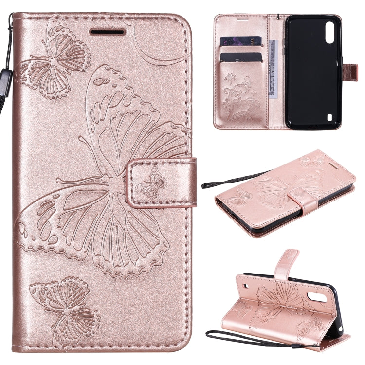 3D Butterflies Embossing Pattern Horizontal Flip Leather Case with Holder & Card Slot & Wallet, For Samsung Galaxy A01 Core, For Samsung Galaxy A01, For Samsung Galaxy M01
