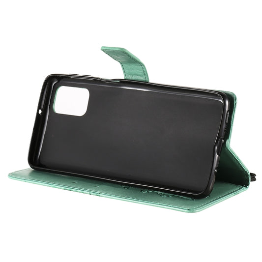 Butterfly leather flip case Galaxy M31s showing card slot detail compartment
