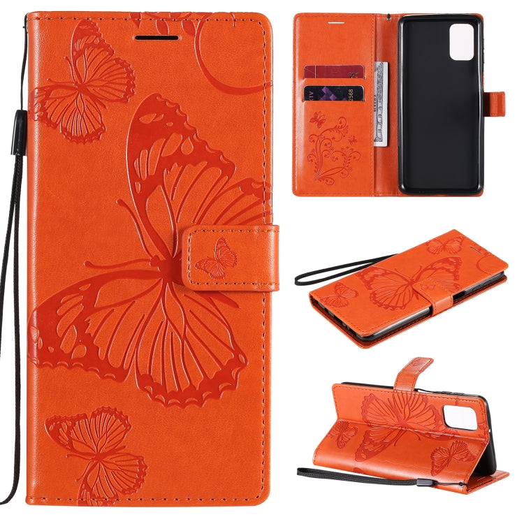 3D Butterflies Embossing Pattern Horizontal Flip Leather Case with Holder & Card Slot & Wallet, For Samsung Galaxy M31s, For Samsung Galaxy M51, For Samsung Galaxy A21