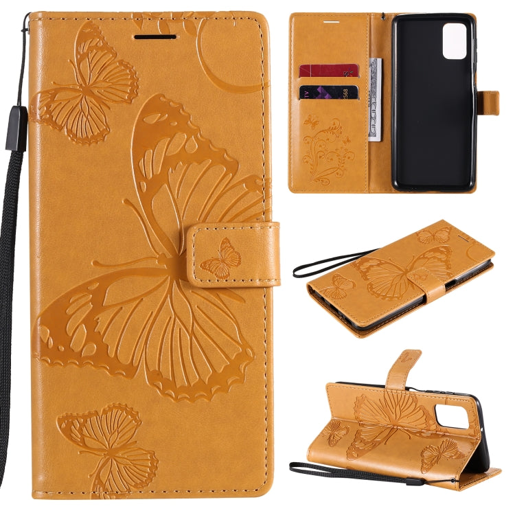 3D Butterflies Embossing Pattern Horizontal Flip Leather Case with Holder & Card Slot & Wallet, For Samsung Galaxy M31s, For Samsung Galaxy M51, For Samsung Galaxy A21
