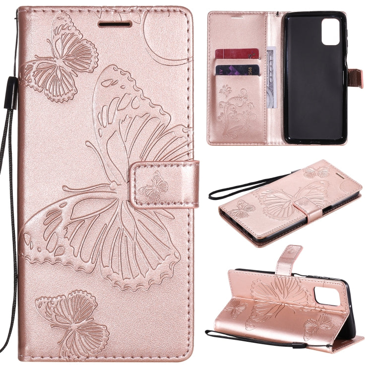 3D Butterflies Embossing Pattern Horizontal Flip Leather Case with Holder & Card Slot & Wallet, For Samsung Galaxy M31s, For Samsung Galaxy M51, For Samsung Galaxy A21