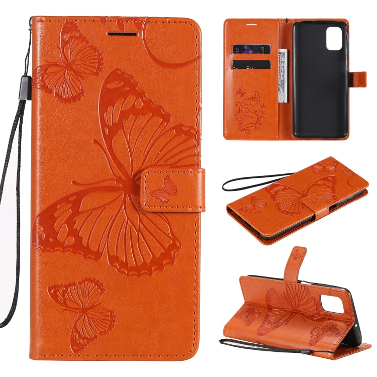 3D Butterflies Embossing Pattern Horizontal Flip Leather Case with Holder & Card Slot & Wallet, For Samsung Galaxy M31s, For Samsung Galaxy M51, For Samsung Galaxy A21